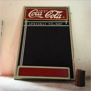Coca-cola chalkboard w/eraser--SOLD